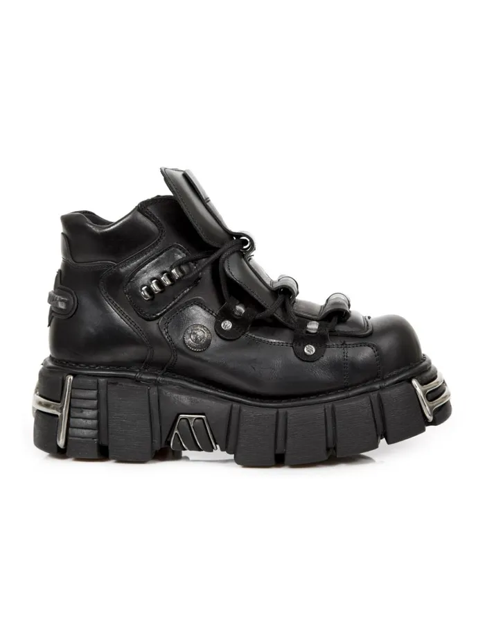 WomenMen Ankle Boot Metallic M215S3 New Rock Booties