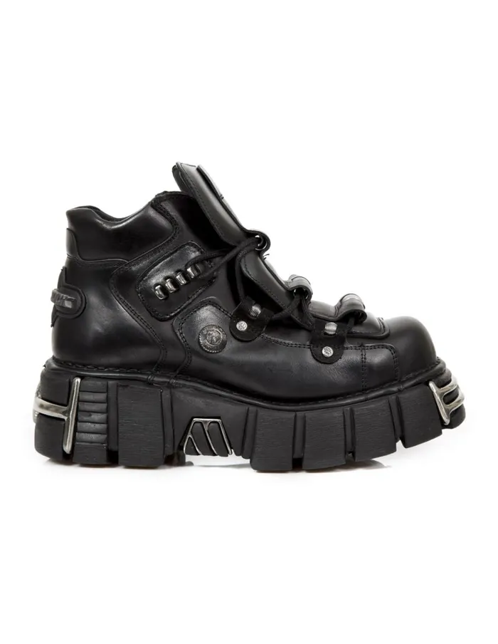 WomenMen Ankle Boot Metallic M215S3 New Rock Booties