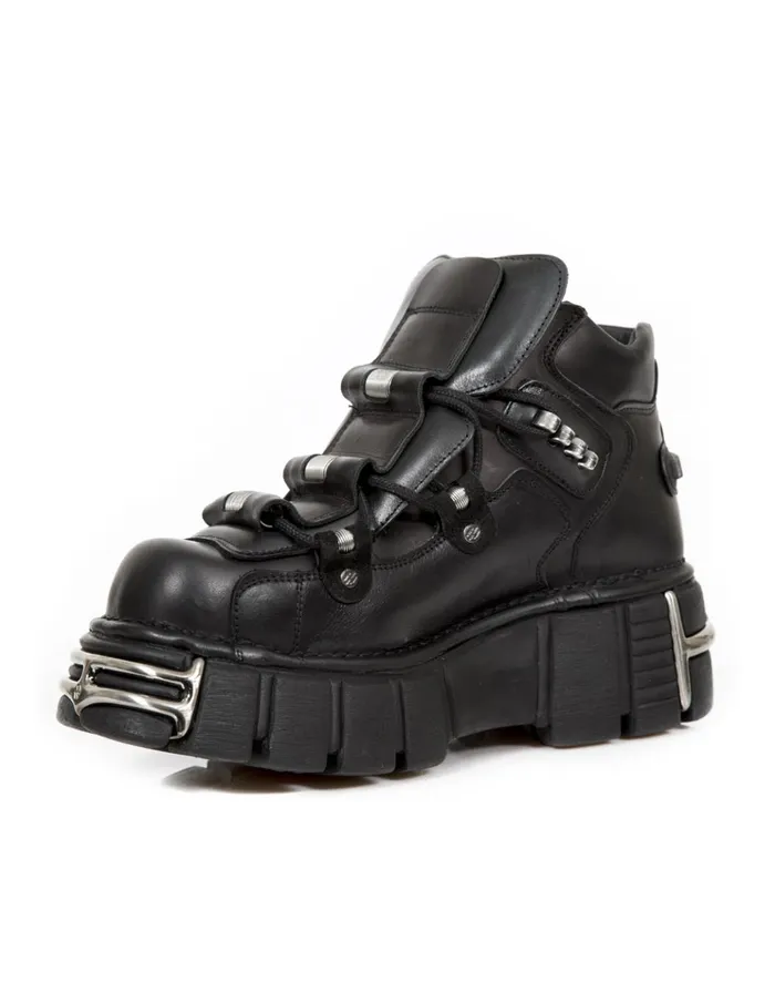 WomenMen Ankle Boot Metallic M215S3 New Rock Booties
