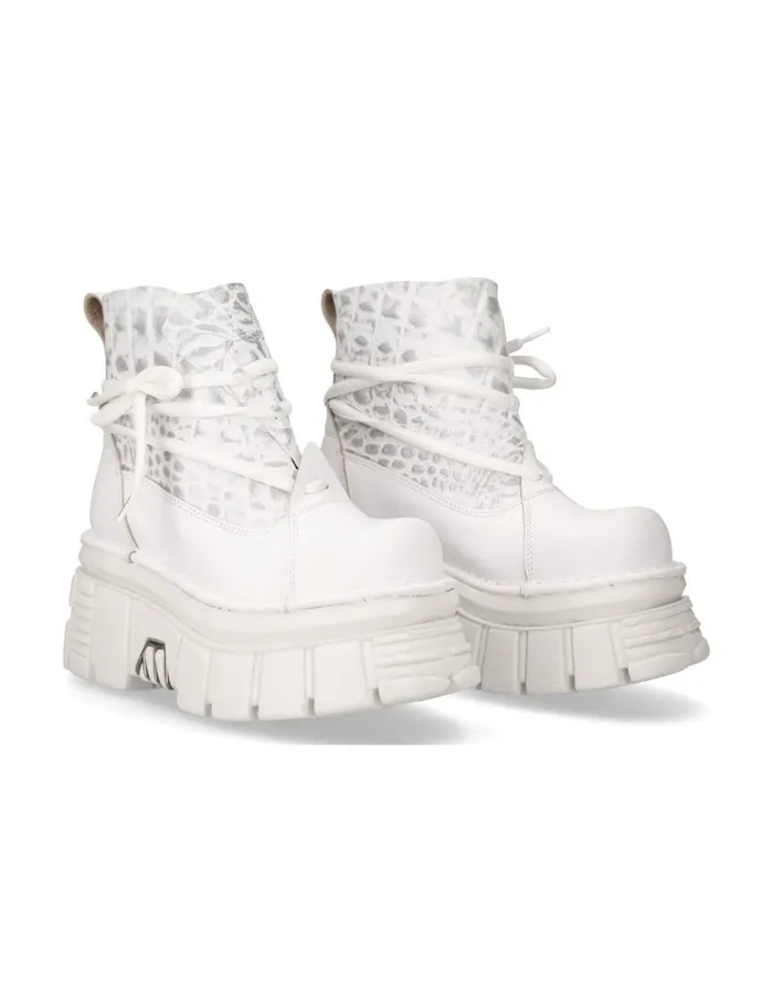 WomenMen Ankle Boot Metallic M462C7 New Rock Platform