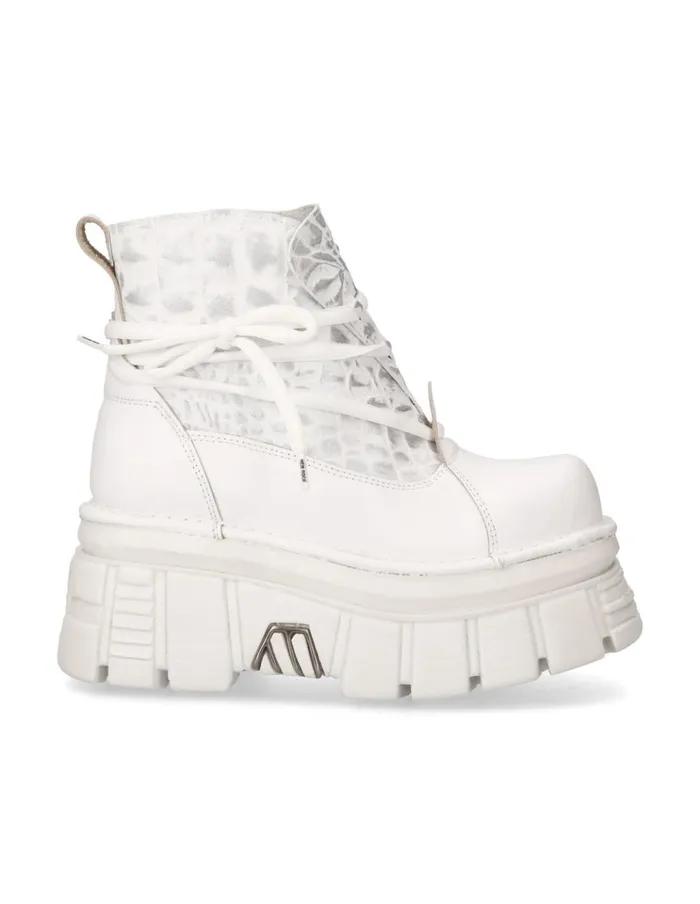 WomenMen Ankle Boot Metallic M462C7 New Rock Platform