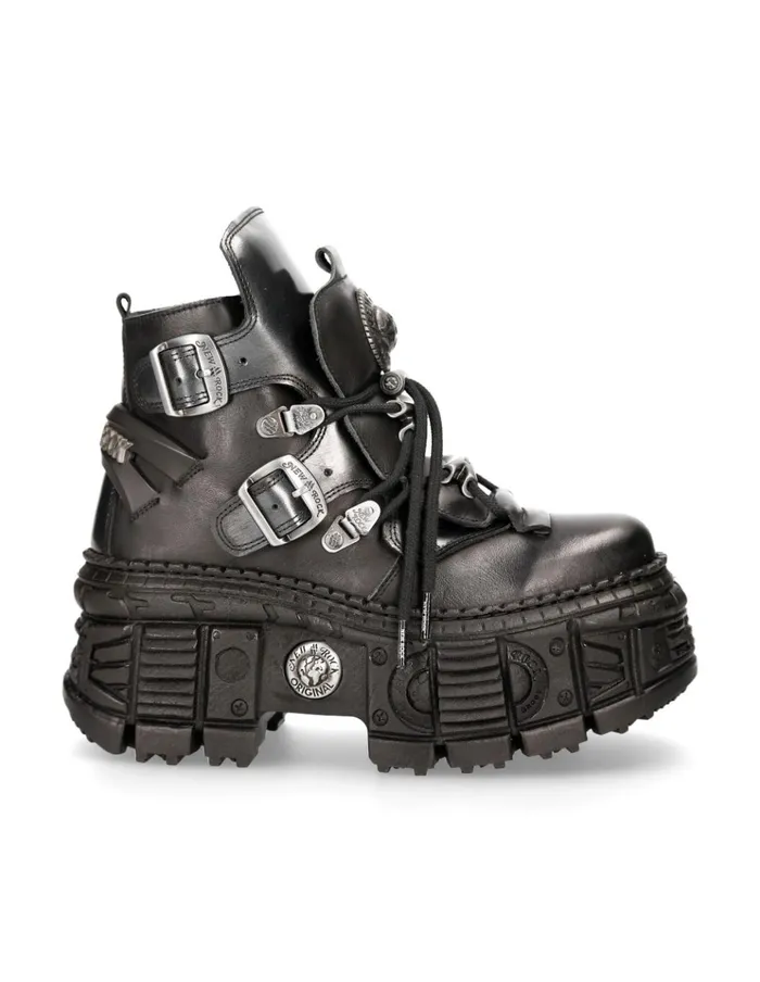 WomenMen Ankle Boot Tank MWall052C1 New Rock Booties
