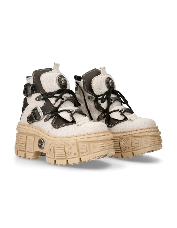 WomenMen Ankle Boot Tank MWall052V3 New Rock Platform