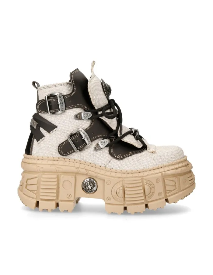 WomenMen Ankle Boot Tank MWall052V3 New Rock Platform