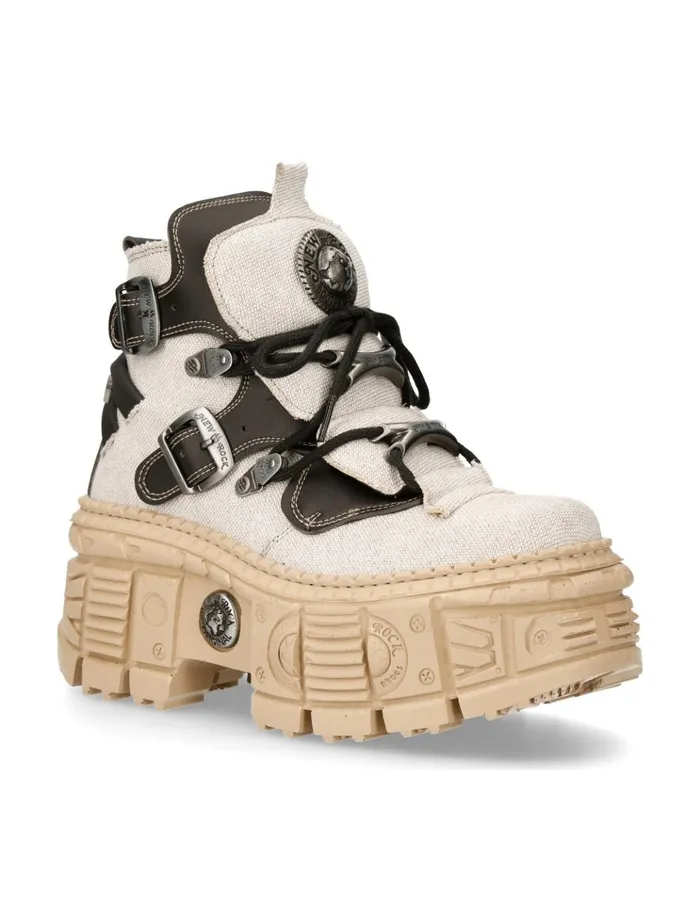 WomenMen Ankle Boot Tank MWall052V3 New Rock Platform