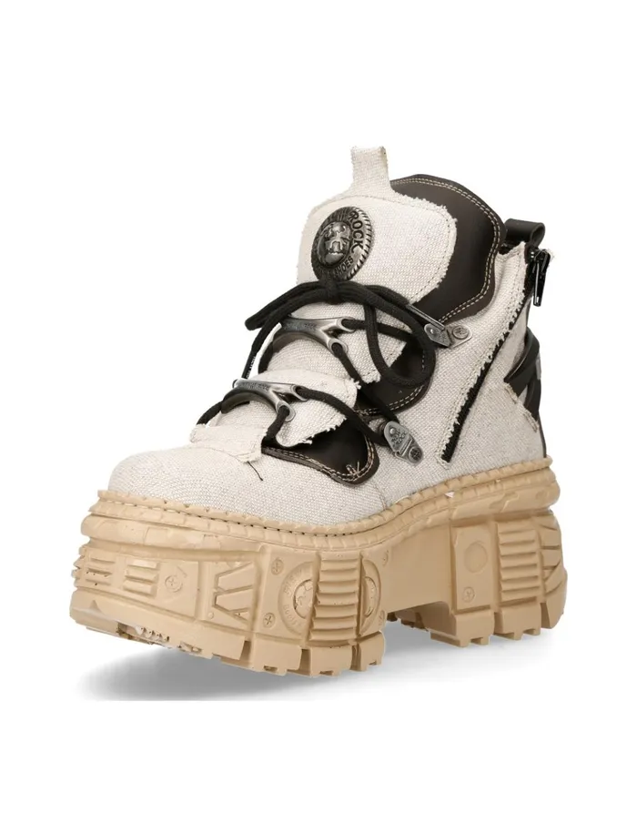 WomenMen Ankle Boot Tank MWall052V3 New Rock Platform