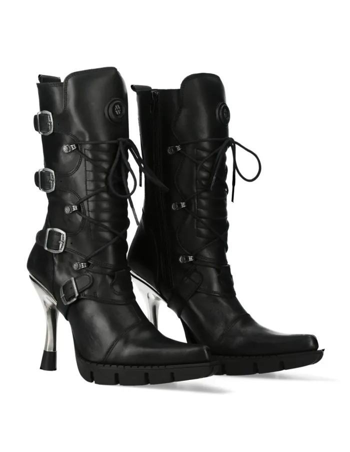 WomenMen Boot Black New M9373S13 New Rock Boots