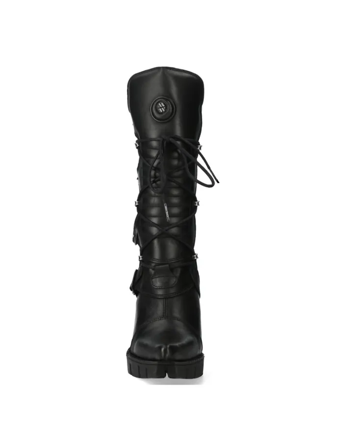 WomenMen Boot Black New M9373S13 New Rock Boots