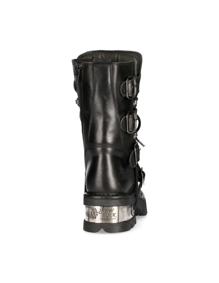 WomenMen Boot Black Planing M373S1 New Rock Boots