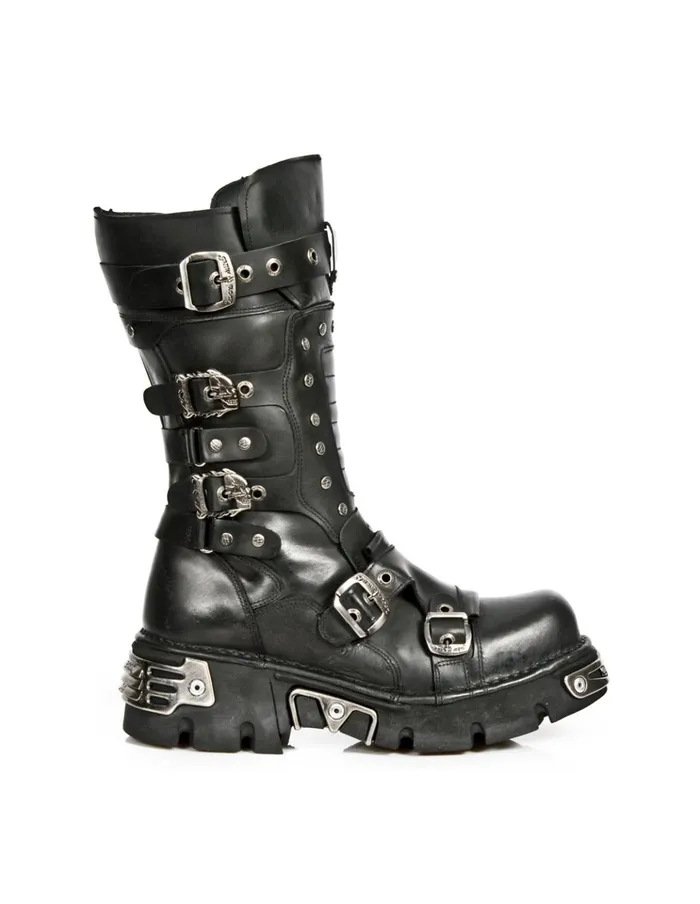 WomenMen Boot Black Reactor M1020S2 New Rock Boots