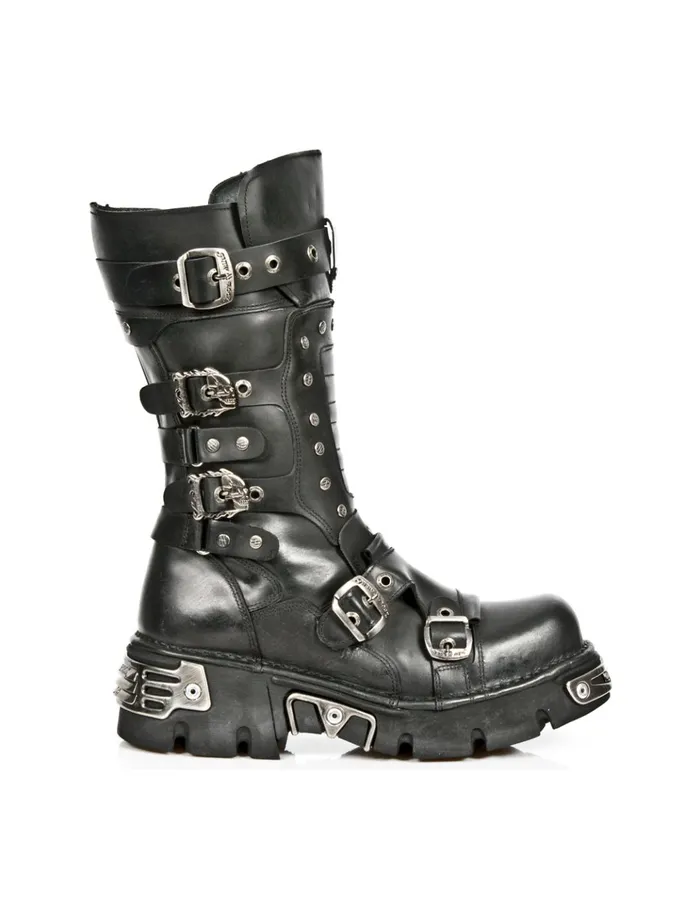 WomenMen Boot Black Reactor M1020S2 New Rock Boots