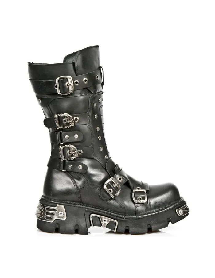 WomenMen Boot Black Reactor M1020S2 New Rock Boots
