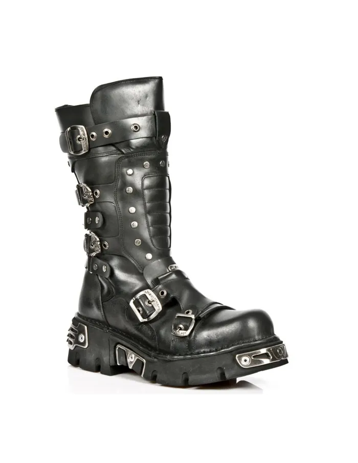 WomenMen Boot Black Reactor M1020S2 New Rock Boots