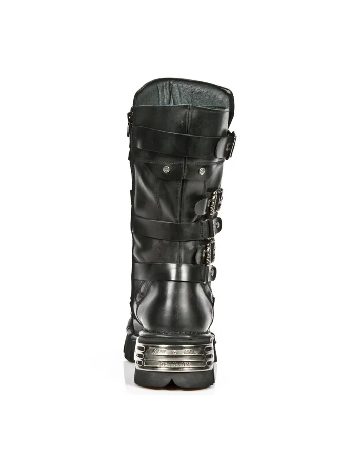 WomenMen Boot Black Reactor M1020S2 New Rock Boots