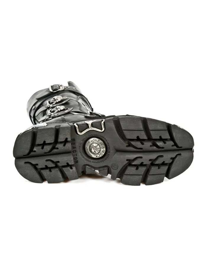 WomenMen Boot Black Reactor M1020S2 New Rock Boots