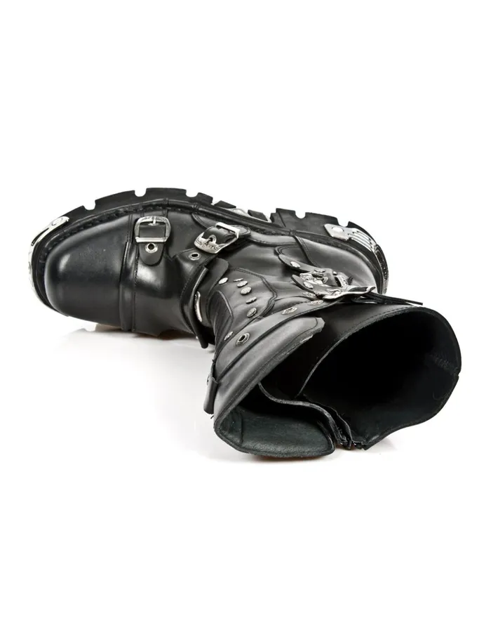 WomenMen Boot Black Reactor M1020S2 New Rock Boots