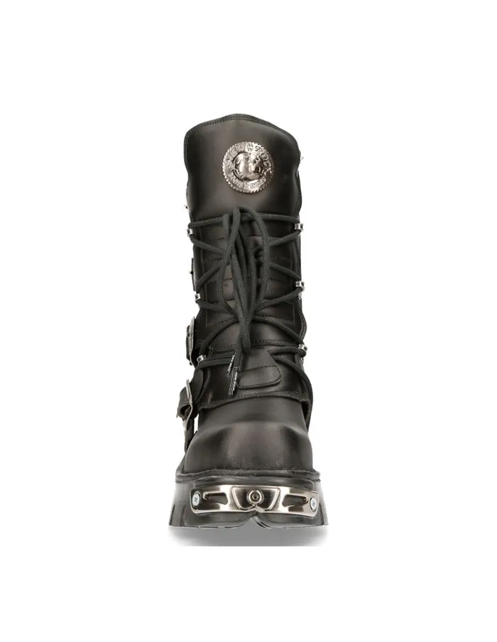 WomenMen Boot Black Reactor With Laces M373S7 New Rock Boots