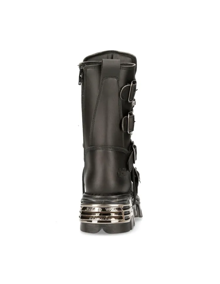 WomenMen Boot Black Reactor With Laces M373S7 New Rock Boots