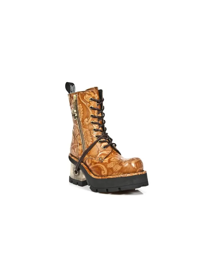 WomenMen Boot Metallic M1046C2 New Rock Boots