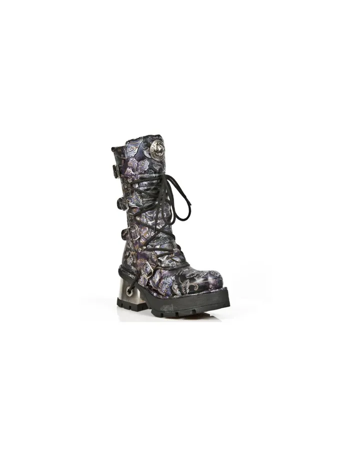 WomenMen Boot Metallic M373Q2 New Rock Boots
