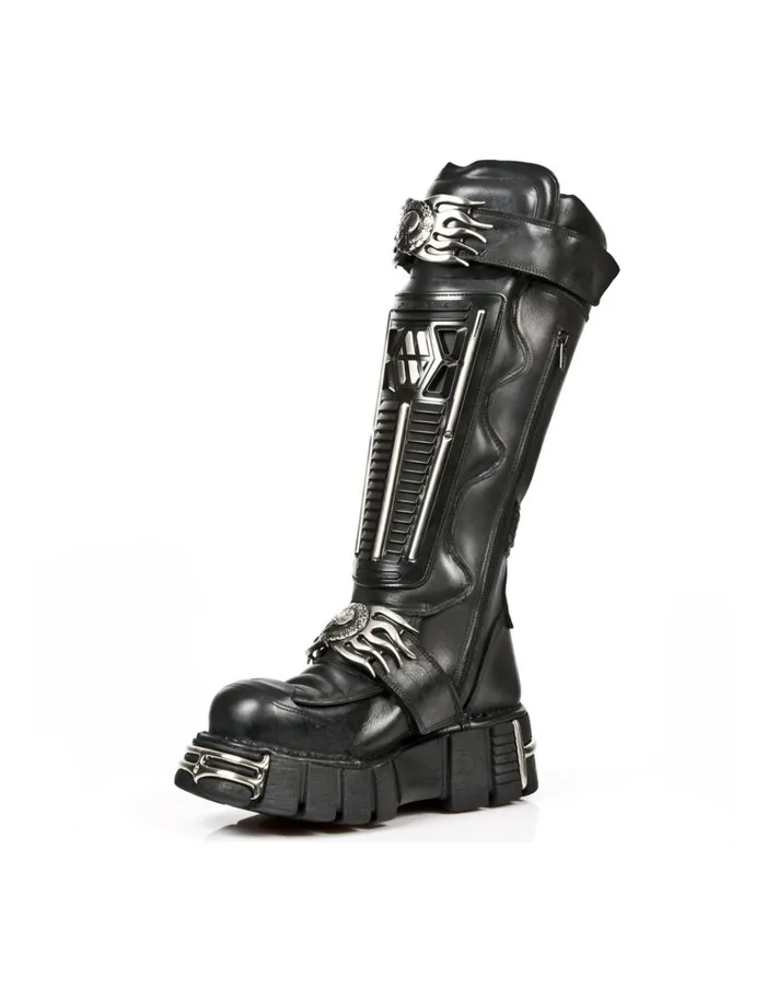 WomenMen High Boot Metallic M1024S1 New Rock High Boots