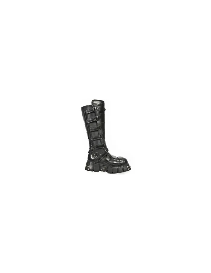 WomenMen High Boot Metallic M369C1 New Rock High Boots