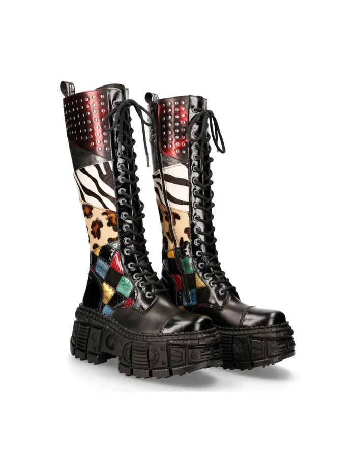 WomenMen MWall210S1 High Boot Tank With Laces New Rock High Boots