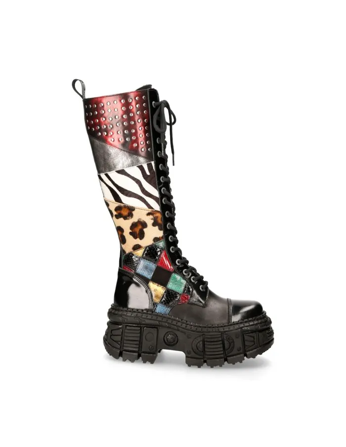 WomenMen MWall210S1 High Boot Tank With Laces New Rock High Boots