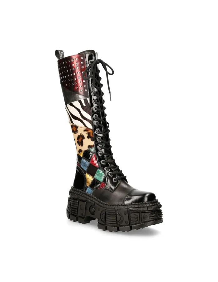 WomenMen MWall210S1 High Boot Tank With Laces New Rock High Boots