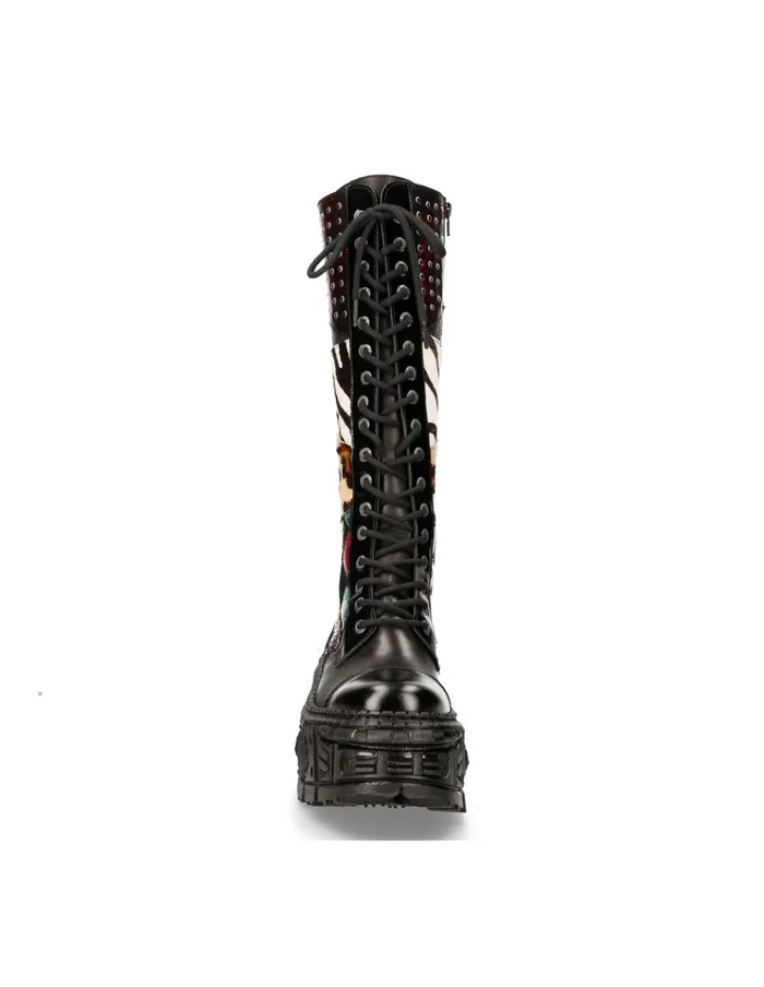 WomenMen MWall210S1 High Boot Tank With Laces New Rock High Boots
