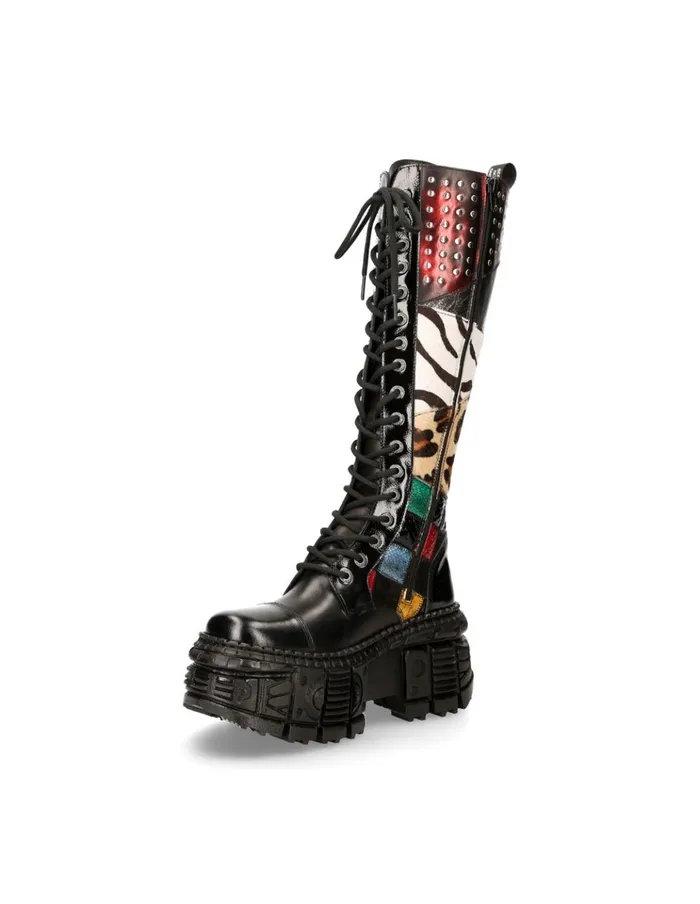 WomenMen MWall210S1 High Boot Tank With Laces New Rock High Boots