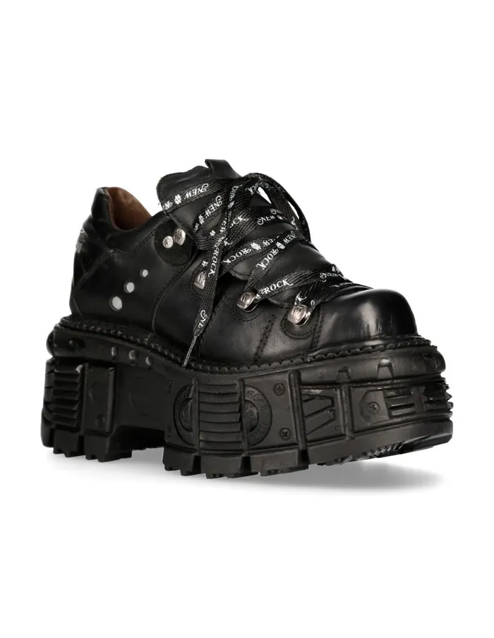 WomenMen Shoe Black Imperfect With Laces MTank120nshlaceS1 New Rock Platform