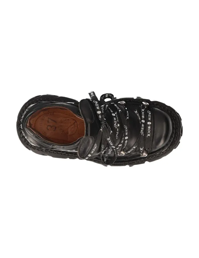 WomenMen Shoe Black Imperfect With Laces MTank120nshlaceS1 New Rock Platform