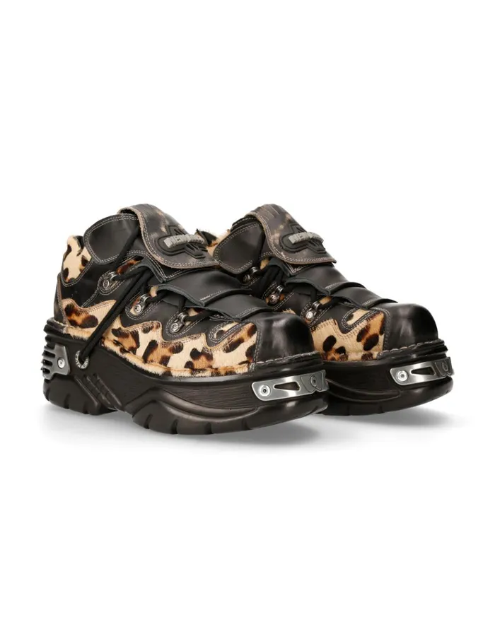 WomenMen Shoe Metallic M1075C4 New Rock Booties