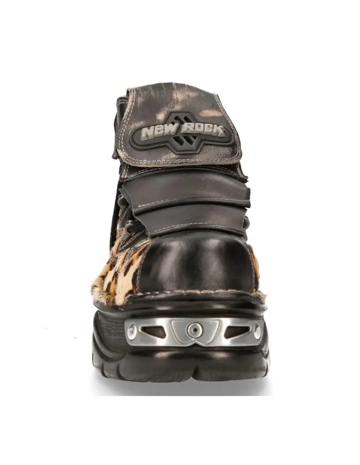 WomenMen Shoe Metallic M1075C4 New Rock Booties