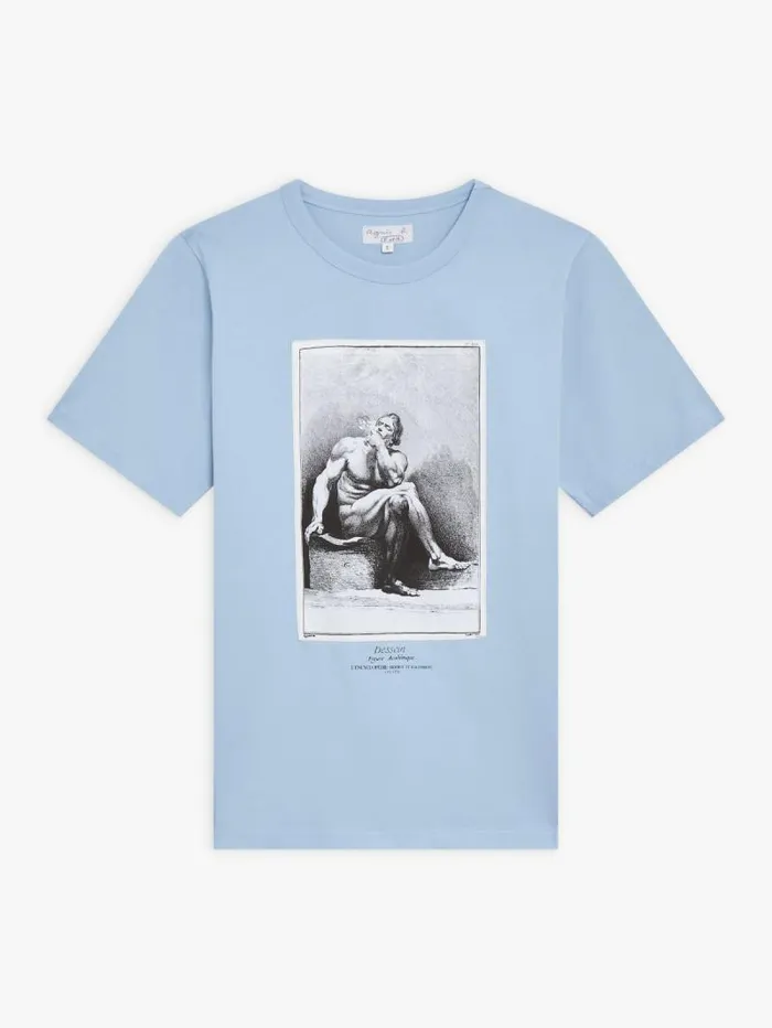 WomenMen TShirts and Tank Tops Agns B Blue Le Mixte 034Homme Gravure034 Engraved Man Unisex Cotton Jersey TShirt