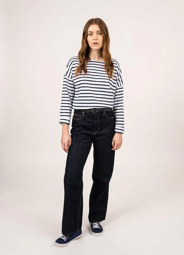 Women MINQUIERS DROP II White Navy Saint James Breton Striped Shirts Women MINQUIERS DROP II White Navy Saint James Breton Striped Shirts
