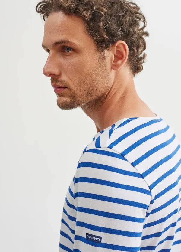 Women MINQUIERS MODERN White Royal Blue Saint James Breton Striped Shirts Women MINQUIERS MODERN White Royal Blue Saint James Breton Striped Shirts