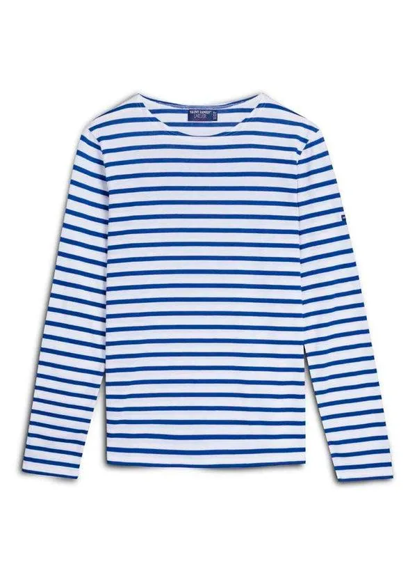 Women MINQUIERS MODERN White Royal Blue Saint James Breton Striped Shirts Women MINQUIERS MODERN White Royal Blue Saint James Breton Striped Shirts