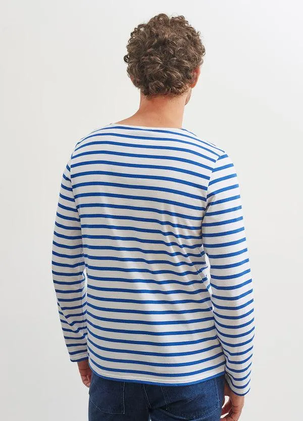 Women MINQUIERS MODERN White Royal Blue Saint James Breton Striped Shirts Women MINQUIERS MODERN White Royal Blue Saint James Breton Striped Shirts