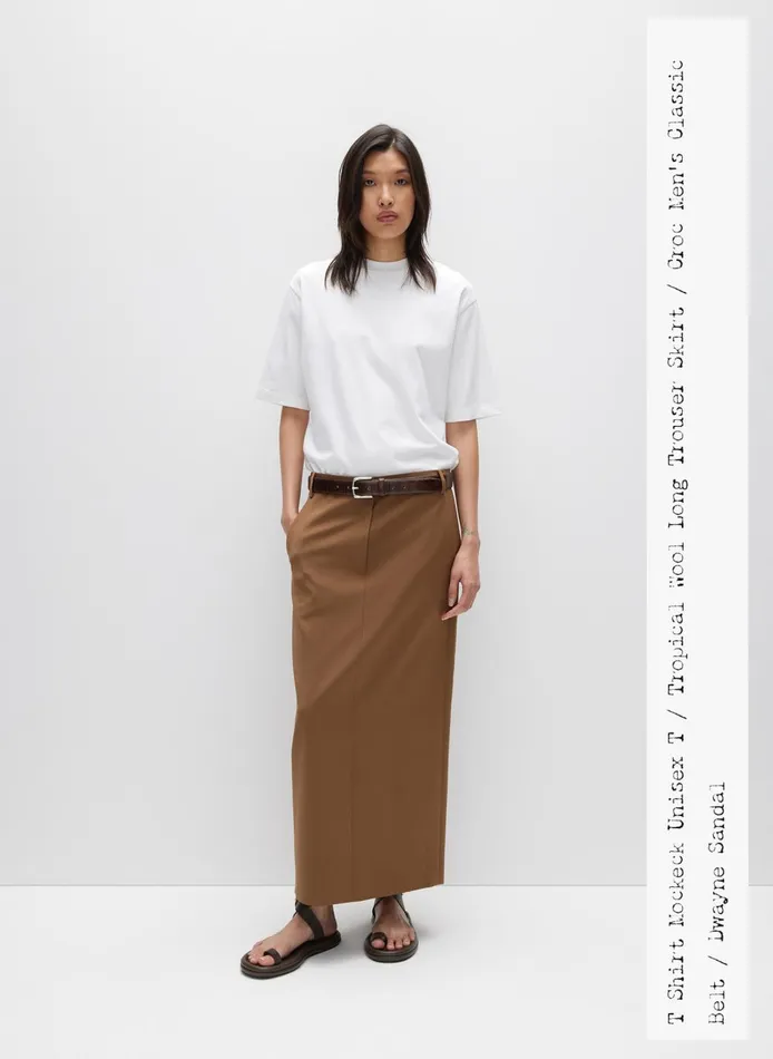 Women Mock Neck Unisex TShirt White Tibi Tops