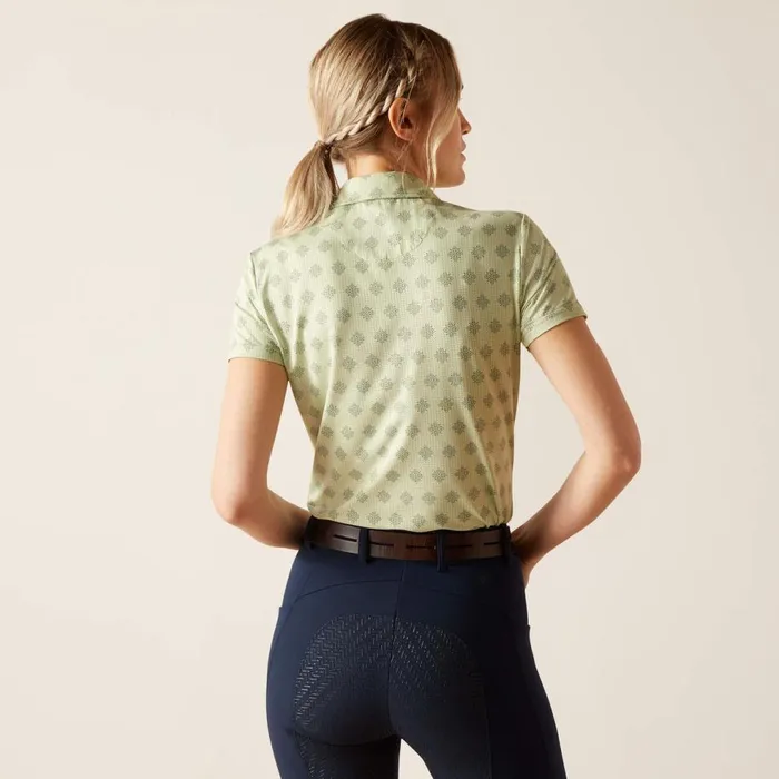 Women Motif Polo Laurel Green Geo Ariat TShirts and Tops Women Motif Polo Laurel Green Geo Ariat TShirts and Tops