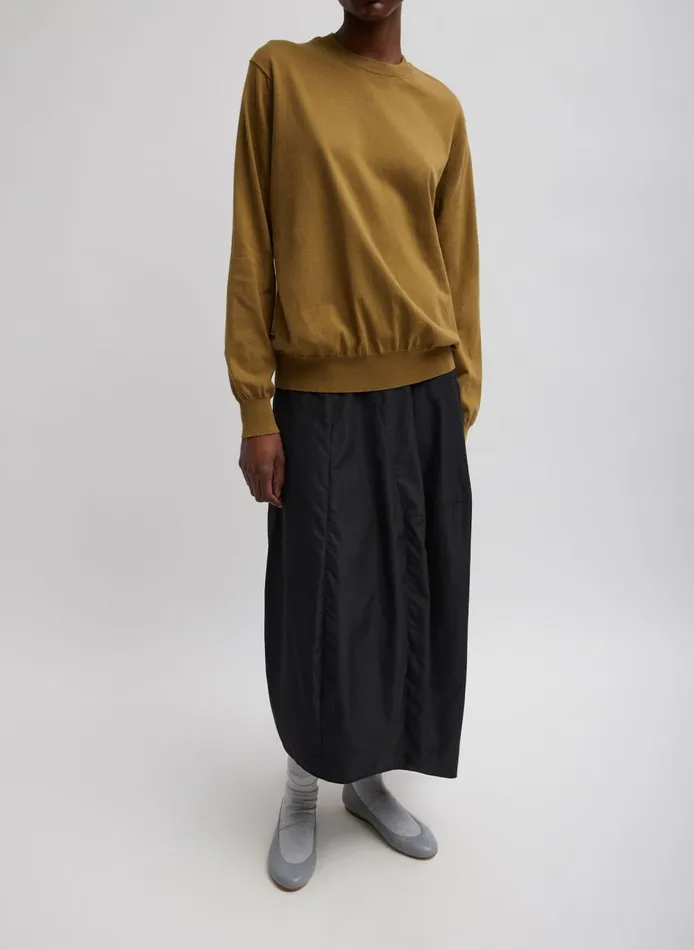 Women Nylon Asymmetrical Balloon Skirt Black Tibi Fundamentals