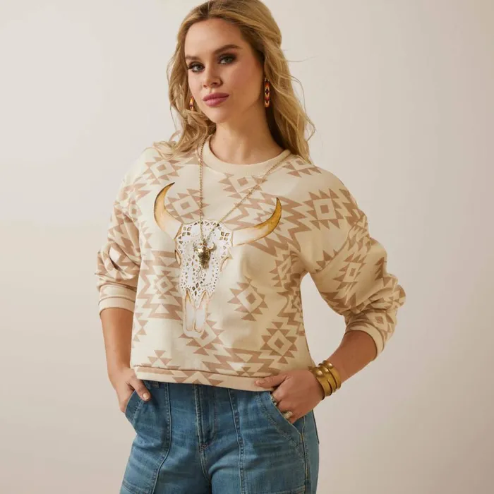 Women O039Keefe Sweatshirt Brazilian Sand Ariat Sweatshirts and Hoodies