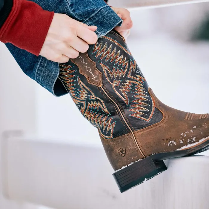 Women Odessa StretchFit Western Boot Fateful Brown Ariat Western Boots Women Odessa StretchFit Western Boot Fateful Brown Ariat Western Boots