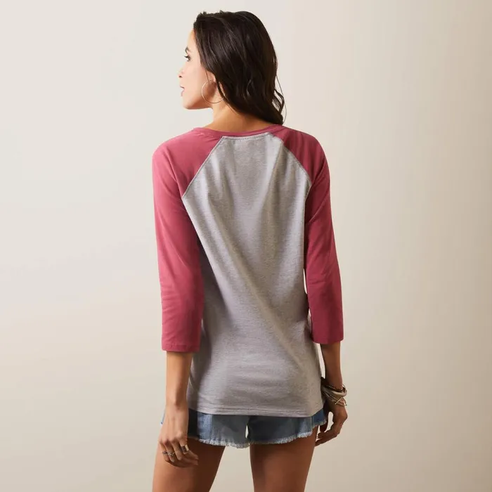 Women Painted Dreams TShirt Light Heather Greyearth Red Ariat TShirts and Tops Women Painted Dreams TShirt Light Heather Greyearth Red Ariat TShirts and Tops