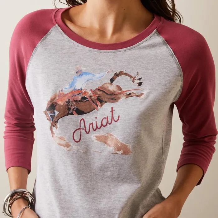 Women Painted Dreams TShirt Light Heather Greyearth Red Ariat TShirts and Tops Women Painted Dreams TShirt Light Heather Greyearth Red Ariat TShirts and Tops