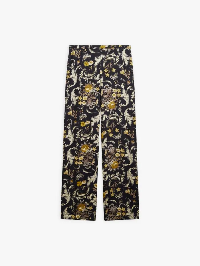 Women Pants and Jeans Agns B Black Floral Pattern Juna Pants