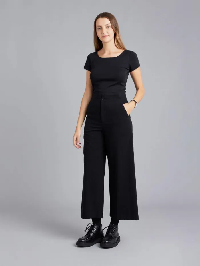 Women Pants and Jeans Agns B Black Wool Tyra Pants