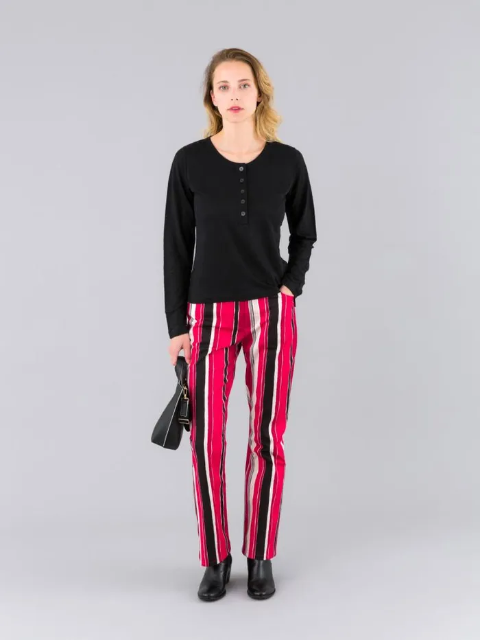 Women Pants and Jeans Agns B Red Cotton HighWaisted Flared Jeans Women Pants and Jeans Agns B Red Cotton HighWaisted Flared Jeans